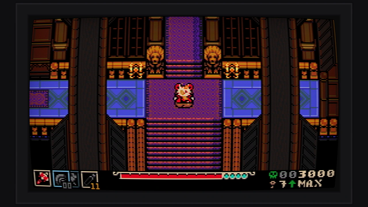 Mina the Hollower’s bright room with CRT Studio Curved + Bezel, Reflection Off.